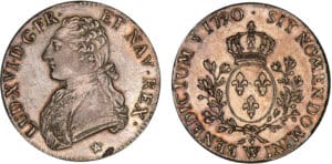 Louis XVI - Ecu aux branches d’olivier - 1790 W (Lille)
