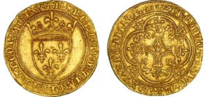 Charles VI - Ecu d'or à la couronne - 1ère émission