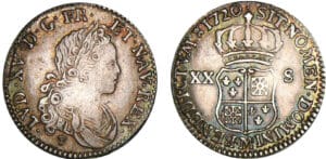 Louis XV - XX sols de France-Navarre - 1720 M (Toulouse)