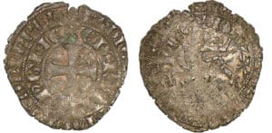 Aquitaine - Edouard III - Blanc au léopard - 2ème type (Bordeaux)