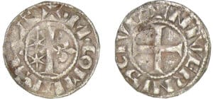 Nivernais - Comté de Nevers - Mahaut II - Denier