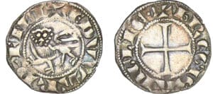 Aquitaine - Edouard 1er - Denier au léopard