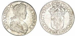 Louis XIV (1643-1715) - Ecu à la mèche longue - 1650 K (Bordeaux)