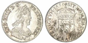 Louis XIV (1643-1715) - ¼ d’écu à la mèche longue - 1650 A (Paris)