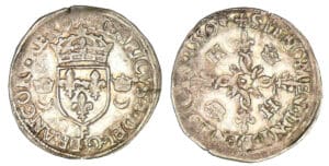 Henri II - Douzain aux croissants 1550 F (Angers)