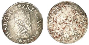 Brabant - Philippe II - Dixième d'écu 1572 (Anvers)