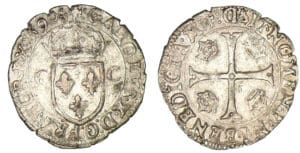 Charles X - Douzain aux 2 C 1er type 1590 D (Lyon)