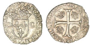Charles X - Douzain aux 2 C 1er type 1593 P (Dijon)