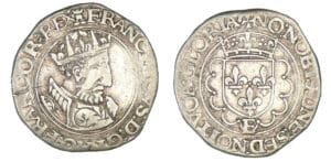 François 1er - Demi-teston du 14ème type (Tours)