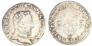 Henri II - Teston à la tête nue 5ème type 1553 M (Toulouse)