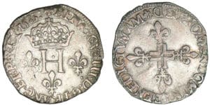 Henri III - Double sol parisis 1583 D (Lyon)