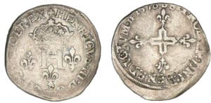 Henri III - Double sol parisis 1578 S (Troyes)