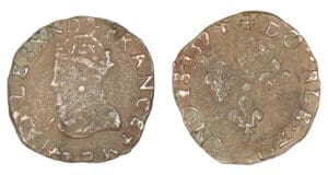 Charles X - Double tournois 1594 P (Dijon)