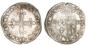 Henri IV - Quart d'écu de Navarre 1603 (Saint-Palais )