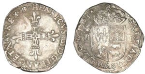 Henri IV - Quart d'écu du Béarn 1603 (Morlaàs)