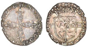 Henri IV - Huitième d'écu du Béarn 1608 (Morlaàs)