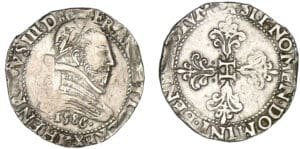 Henri III - Franc au col plat 1586 K (Bordeaux)