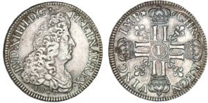 Louis XIV - Ecu aux 8 L 1er type 1690 L (Bayonne)