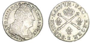Louis XIV - 20 sols aux insignes 1707 H (La Rochelle)