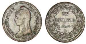 Un décime Dupré grand module An 7 K (Bordeaux)