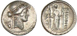 Claudia - Denier (42 av. J.-C.)