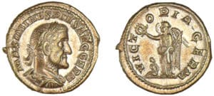 Maximin 1er - Denier (23-238, Rome) - La Victoire