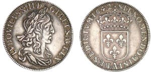 Louis XIII - Demi-écu - 1er poinçon de Warin - 1642 (rose) A (Paris)