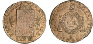 Convention (1792-1795) - Sol à la balance type FRANCOISE - An II - 1793 I (Limoges)