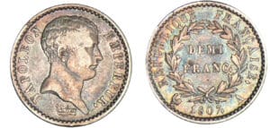Napoléon 1er (1804-1814) - 1/2 franc tête de nègre 1807 A (Paris)