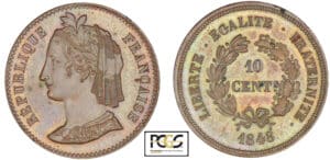 Deuxième république - 10 centimes - Concours de Rogat 1848