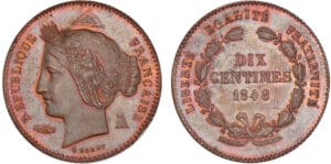 Deuxième république - 10 centimes - Concours de Rogat 1848