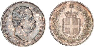 Italie - Umberto Ier - 1 lire 1887 M (Milan)