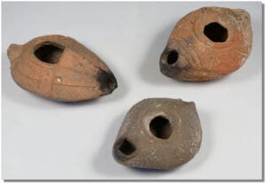 Romain - Syrie - Lot de 3 lampes à huile - IV-Vème siècle ap. J.-C.