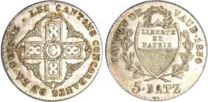 Suisse - Vaud - 5 batzen 1830