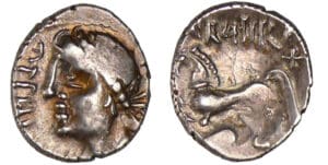 Eduens - Denier ATPILI. F ORCETIRIXe (52 av. J.-C.)