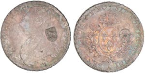 Suisse - Bern - 40 batzen (1816) contremarqué sur un écu de Louis XVI 1790 A (Paris)