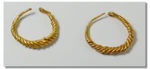 Phénicien - Boucles d'oreilles en or - 200 ans av. J.-C.-100 ans ap. J.-C.