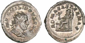 Philippe 1er - Antoninien (247-249, Rome) - Rome assise