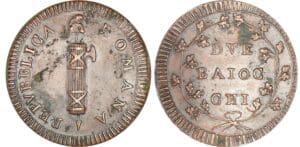 République de Rome - Fermo - Mezzo baiocco