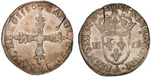 Charles X (1589-1590) - Quart d'écu - 1590 A (Paris)