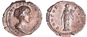 Faustine jeune - Denier (161-175, Rome) - La Concorde