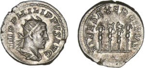 Philippe 1er - Antoninien (249, Rome) - Enseignes.