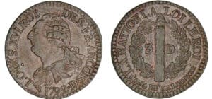 3 deniers type FRANCOIS - 1792 LD (Lyon)