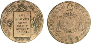 Sol à la balance type FRANCOISE An II - 1793 A (Paris) - Prototype