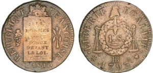 Sol à la balance type FRANCOISE An II - 1793 BB (Strasbourg)