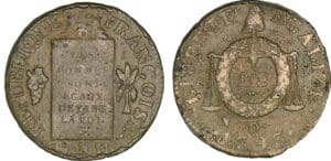 Sol à la balance type FRANCOISE An II - 1793 D. (Dijon)