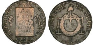 Sol à la balance type FRANCOISE An II - 1793 I (Limoges)