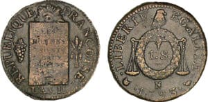 Sol à la balance type FRANCOISE An II - 1793 N (Montpellier)