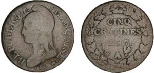 5 centimes Dupré - grand module - An 7 sur 5 A sur R (Paris)