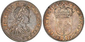 Louis XIV (1643-1715) - ½ d'écu à la mèche courte - 1644 A (Paris) rose